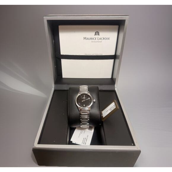NEWMaurice Lacroix Miros MI1053-SS002-320 Stainless Steel Date Quartz 28MM Watch main image 4